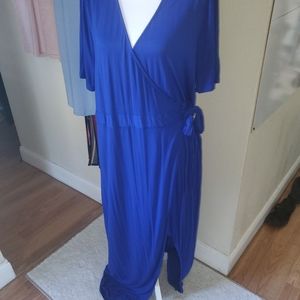 Forever 21 blue wrap dress 2x